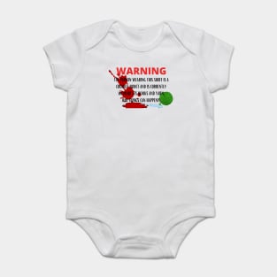 WARNING Crochet Addict Baby Bodysuit